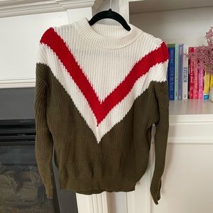 Mango Varsity colorblock sweater